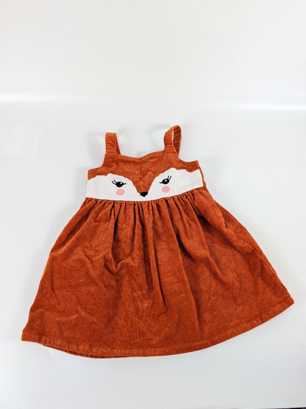 Gymboree Autumn Adventures Embroidered Fox Corduroy Jumper Girls Size 5T